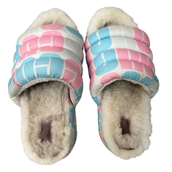 UGG PRIDE LOGO MAXI SLIDE PLATFORM SANDALS, WOMEN US 7 - Picture 6 of 10